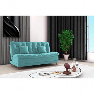 Sofá Cama Duda Veludo Verde Menta Sala Premium Original 3 Lugares