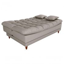 Sofá Cama Duda Linho Linho Cinza Matrix Sala Premium Original Linho 3 Lugares