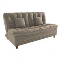 Sofá Cama Duda Veludo Capuccino Matrix Sala Premium Original 3 Lugares
