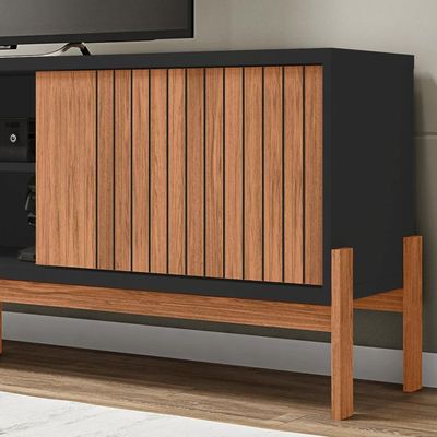 Rack Bancada Para Tv Até 72 Polegadas Tiger Preto Caemmun