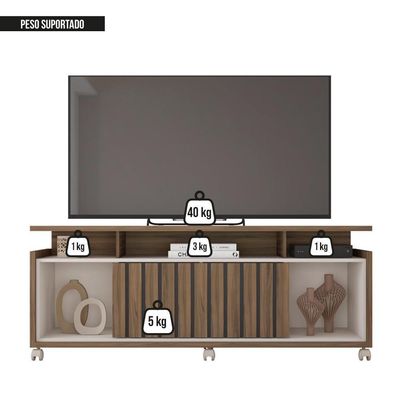 Bancada Rack Para Tv Até 65 Polegadas Stars Marrom Caemmun