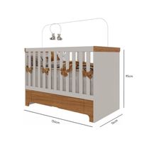 Berço Mini Cama Antonella Com Gaveta Off White-caramelo Móveis Canaã
