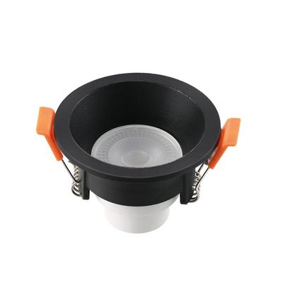 Spot De Led Recuado Embutir Redondo 3w Bivolt Preto Blumenau 6500k Luz Fria