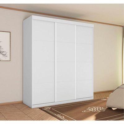 Roupeiro Casal Três Portas Correr Veneza Branco