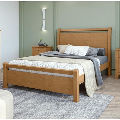 Cama De Casal Madeira Amêndoa Reali Lopas Amêndoa