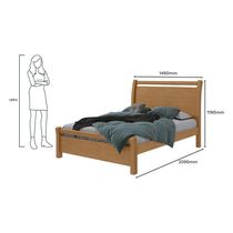 Cama De Casal Madeira Amêndoa Reali Lopas Amêndoa