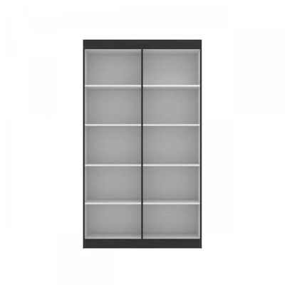 Armário Multiuso Milão 4 Portas E 8 Prateleiras - Black Black