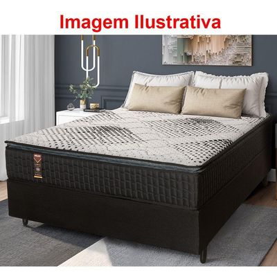 Colchão Casal Hellen Laguna 1,38x1,88cm Preto Com Cinza
