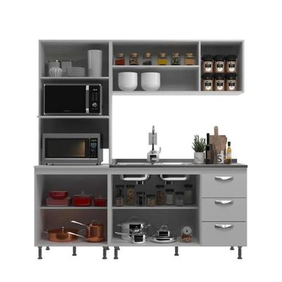 Cozinha Modulada Ipanema 3 Peças - Branco Branco