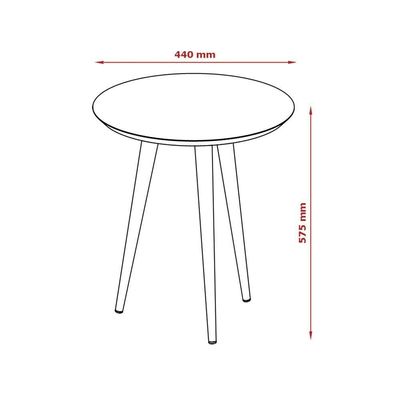Mesa Lateral Canto Para Sala Redonda Luna Patrimar Off White