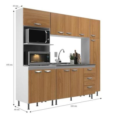 Cozinha Modulada Ipanema 4 Peças - Branco - Cinnamomo Branco - Cinnamomo