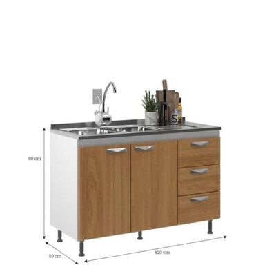 Cozinha Modulada Ipanema 4 Peças - Branco - Cinnamomo Branco - Cinnamomo