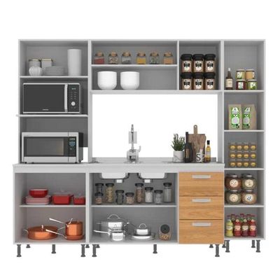 Cozinha Modulada Ipanema 4 Peças - Branco - Cinnamomo Branco - Cinnamomo
