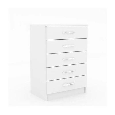 Cômoda 5 Gavetas Maxi - Branco Branco