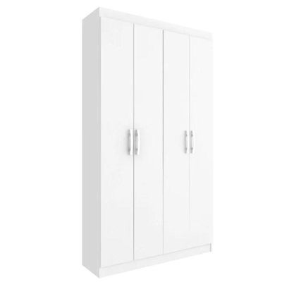 Armário Multiuso Milão 4 Portas E 8 Prateleiras - Branco Branco