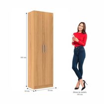 Armário Multiuso Milão 2 Portas E 4 Prateleiras - Cinnamomo Cinnamomo