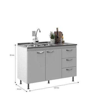 Cozinha Modulada Ipanema 2 Peças - Branco Branco
