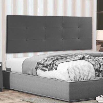 Cabeceira Painel Solteiro 0,90m Berlim Material Sintético Cinza Dal Poz Estofados