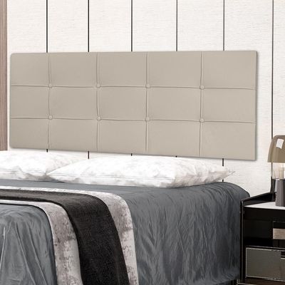 Cabeceira Painel Casal Queen 1,60m Roma Material Sintético Bege Dal Poz Estofados