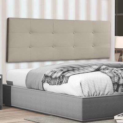 Cabeceira Painel Solteiro 0,90m Berlim Suede Bege Dal Poz Estofados