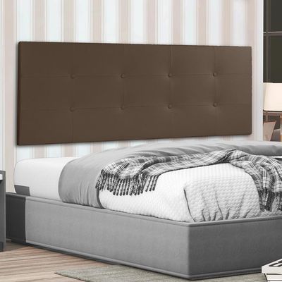 Cabeceira Painel Casal 1,40m Berlim Material Sintético Marrom Dal Poz Estofados