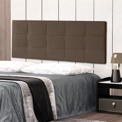 Cabeceira Painel Casal Queen 1,60m Roma Suede Marrom Dal Poz Estofados