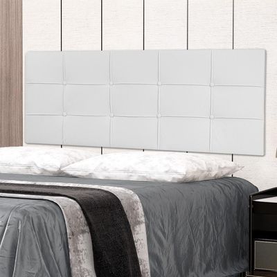 Cabeceira Painel Solteiro 0,90m Roma Material Sintético Branco Dal Poz Estofados