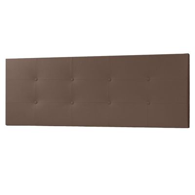 Cabeceira Painel Casal King 1,95m Berlim Material Sintético Marrom Dal Poz Estofados