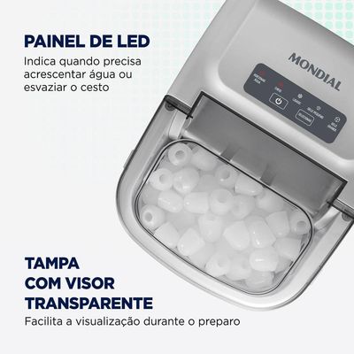 Máquina De Gelo Turbo Ice Premium Mondial Mg-12-gi Maquina De Gelo Mg-12-gi Turbo 220v/60hz
