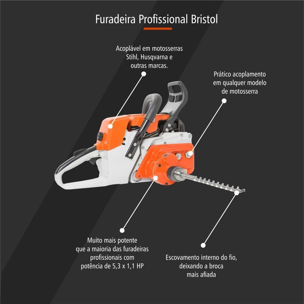 Furadeira Bristol Para Motosserra Husqvarna 362 365 372 390