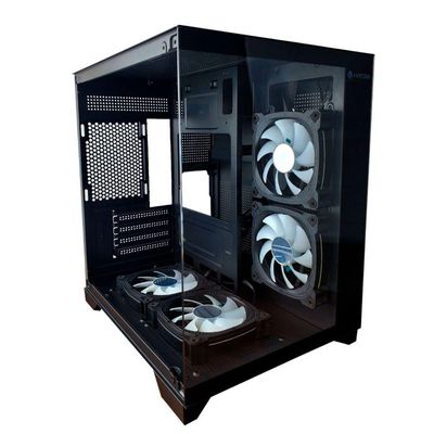 Gabinete Gamer Aquario, Hayom, Gb1790, 4x Fans Rgb, Vidro Temperado, Micro-atx, Mini-itx - Preto