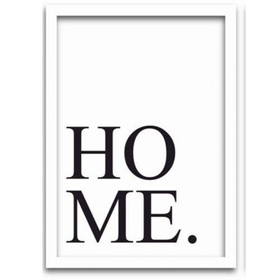 Kit 3 Quadros 40x60 Mdf Folha Home Titulos Moldura Branca