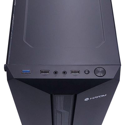 Gabinete Gamer Hayom Gb1724, Lateral Em Vidro Temperado, Led Rgb, Usb 3.0, Atx, Preto