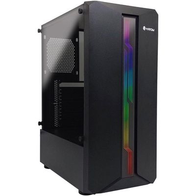 Gabinete Gamer Hayom Gb1724, Lateral Em Vidro Temperado, Led Rgb, Usb 3.0, Atx, Preto
