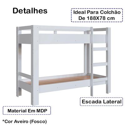 Beliche Cama Slim Bi020 Branco Comm Branco