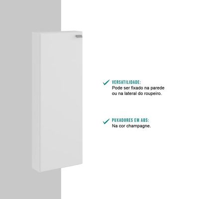 Armário Aéreo Utilitário 1 Porta 899 Carraro - Branco Branco