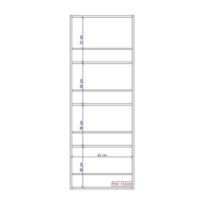 Armário Aéreo Utilitário 1 Porta 899 Carraro - Branco Branco