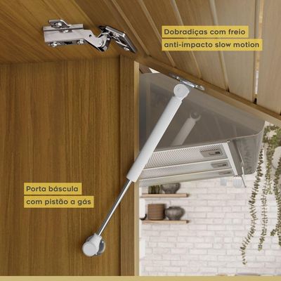 Cozinha 2 Peças 100% Mdf Princesa Nesher Freijó-off White