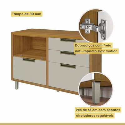 Cozinha Completa 5 Peças Imperatriz Nesher Freijó-off White