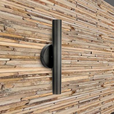 Arandela De Parede Slim Palito - Preto + Led Gu10