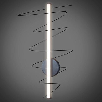 Arandela De Parede Linha Reta Traço 50cm Led 3000k - Preta