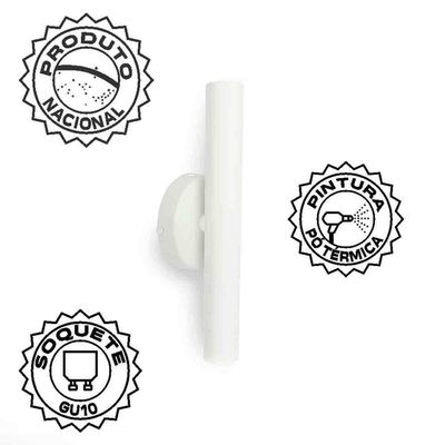 Arandela De Parede Foco Simples Slim Palito - Branco