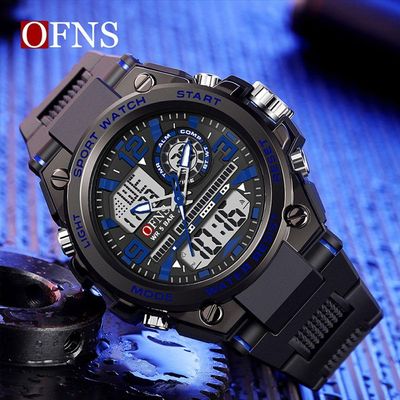 Relógio Digital Estilo G Masculino Esportivo Militar Azul