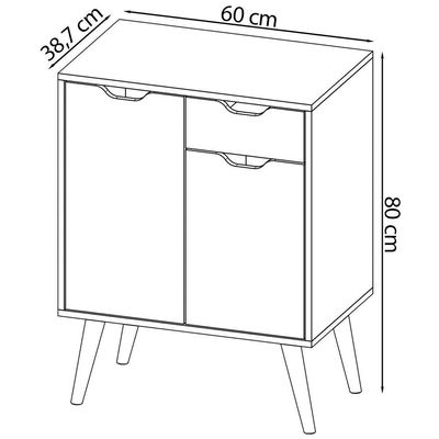 Gabinete Com Cuba Para Banheiro Bn3600x37 Amendoa Tecno Mobili Amendoa