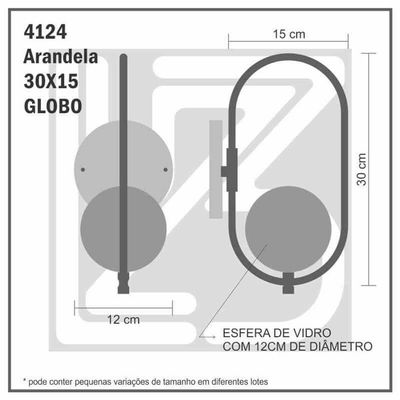 Arandela Parede Online Dourado Globo De Vidro Branco