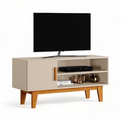 Rack Com Prateleiras Denver Off White E Naturalle Carmolar