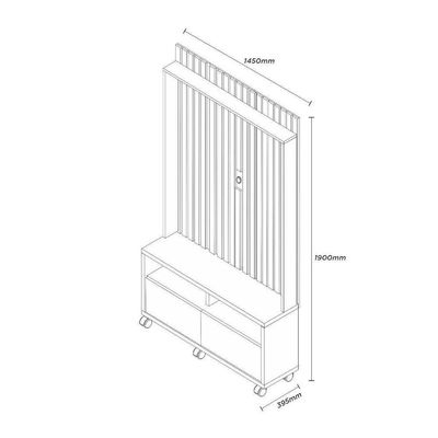 Estante Home Para Tvs 50 Estilos Naturalle Ripado Carmolar