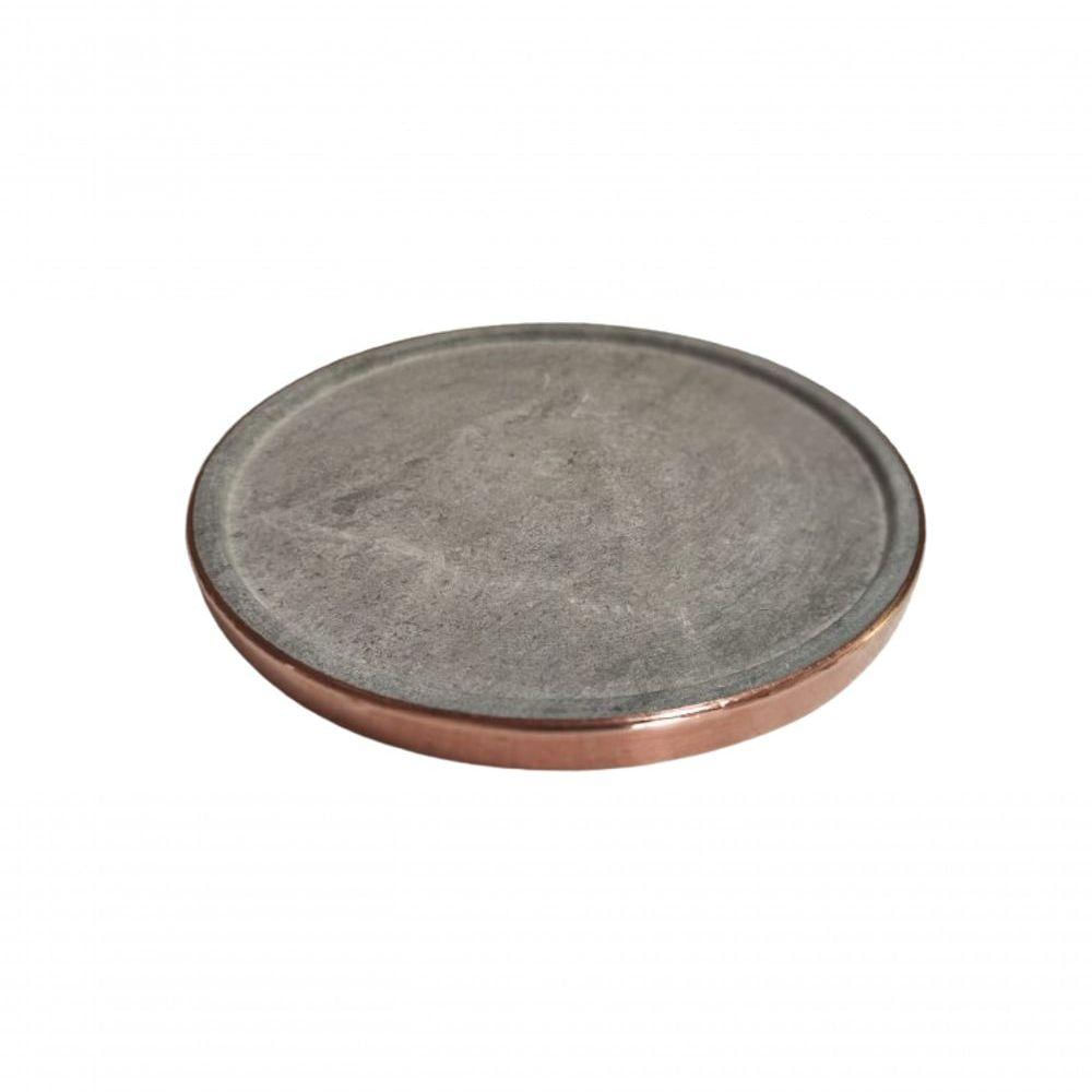 Forma De Pizza Em Pedra Sabão De 25 Cm Sem Alças E Com Aro