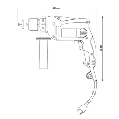 Furadeira De Impacto 500w 1-2" Com Empunhadura Auxiliar 220v - Tramontina