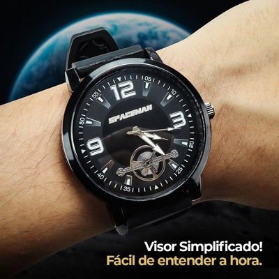 Relogio Masculino Aço Inox + Caixa Pingente Cruz Social Silicone Ajustavel Casual Cordao Relogio